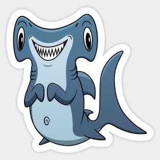 Cartoon Hammerhead Shark Sticker